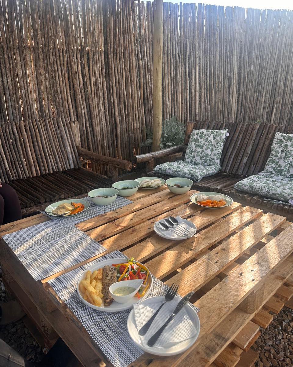 Outdoor dining setup