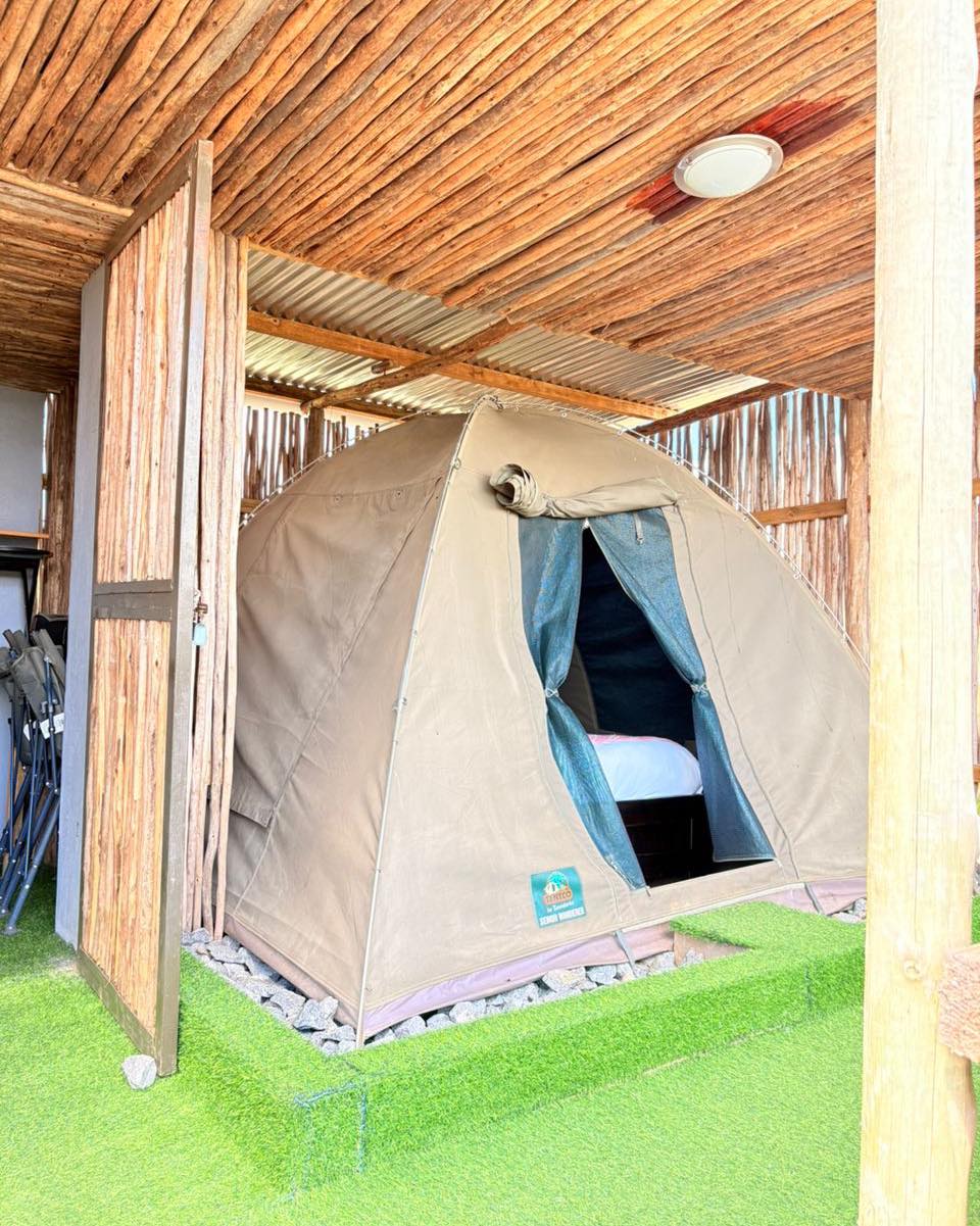 Glamping unit interior